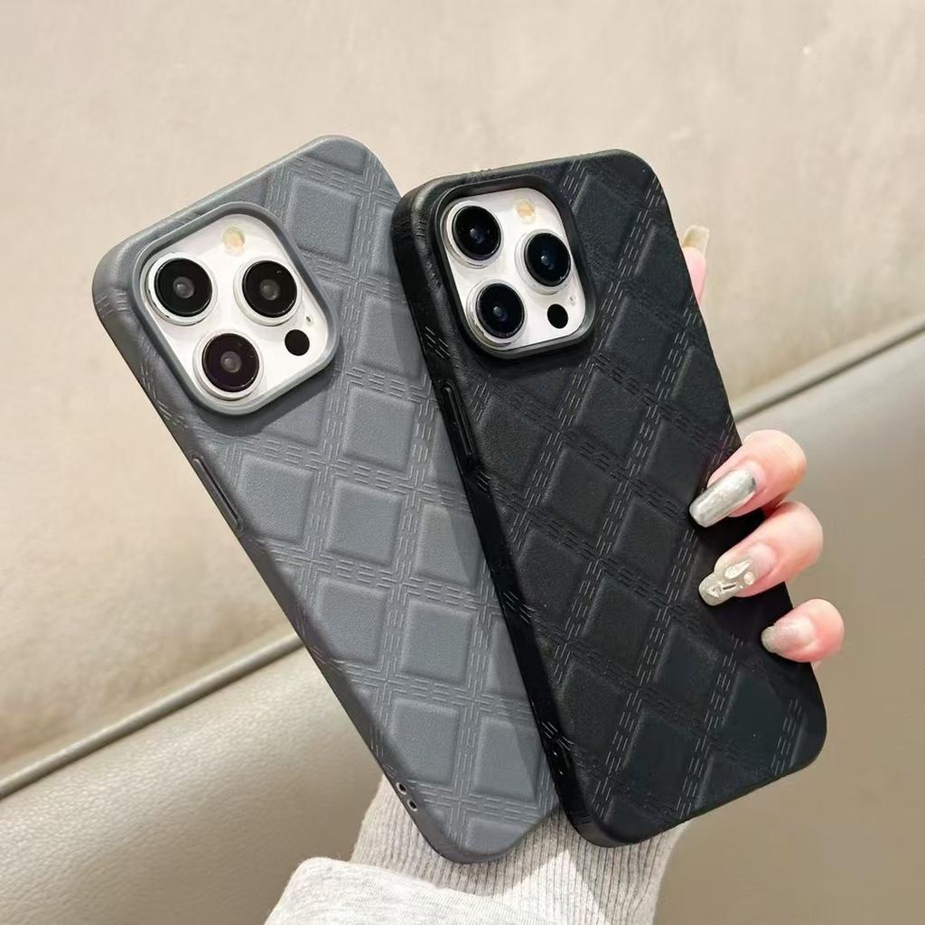Anwendbar auf iPhone12 Vollfarbenes Diamant-Leder-Muster Vollumfassende Handyhülle Apple 11 Großes Loch 15promax Sturzsichere Weichschale