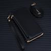 iPhone 17 Pro Max Reißverschluss Crossbody Handyhülle mit Lanyard & Spiegel Klapphülle