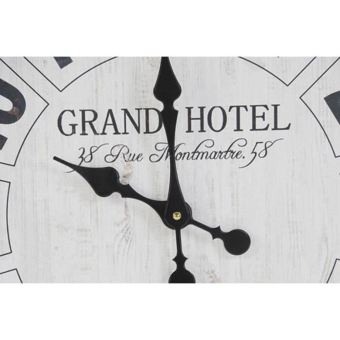 Horloge Murale - LANA DECO - Verre Noir Blanc - 61 x 6 x 89 cm - Design Contemporain - À Suspendre
