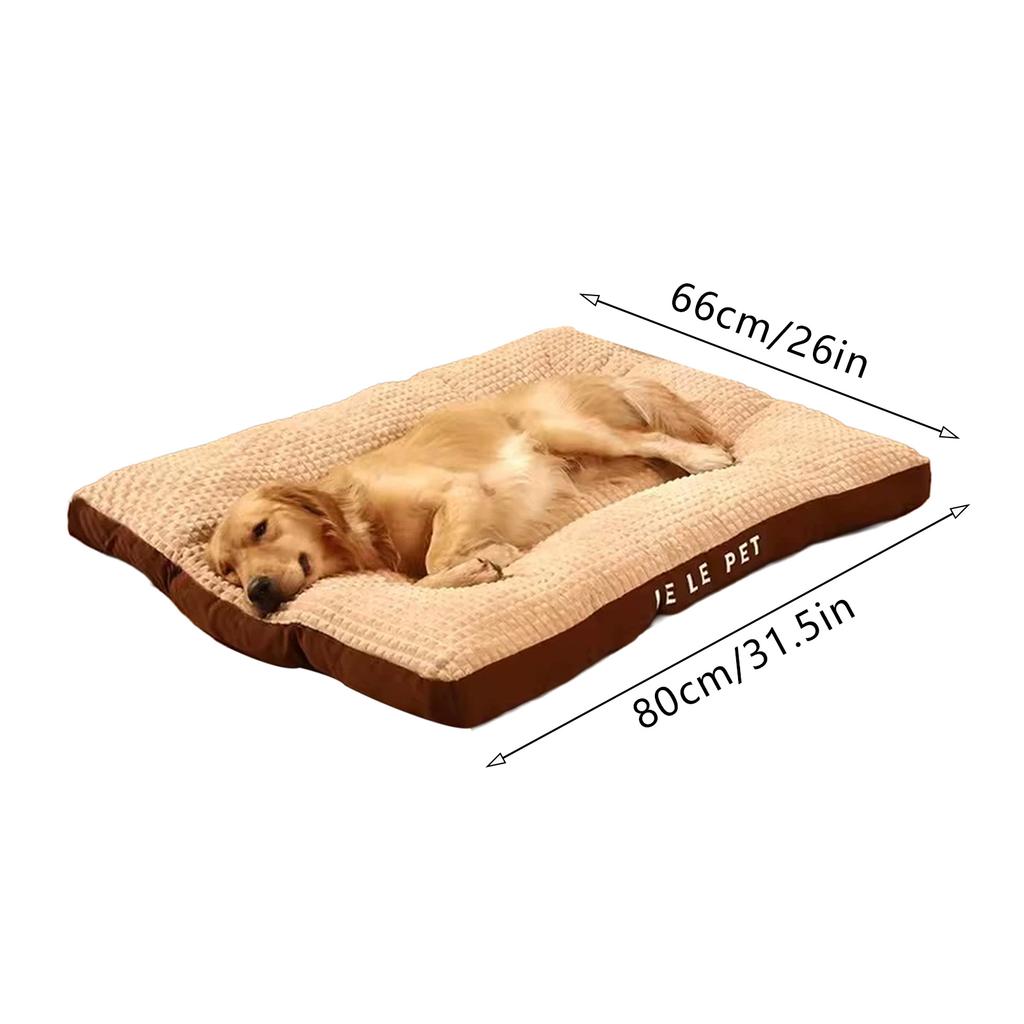 Dog Bed Flannel Materialwarm Pet Mat Washable Pp Cotton Filling Pet Bed Four Seasons Use For Large Medium Dogs Sleeping Mat
