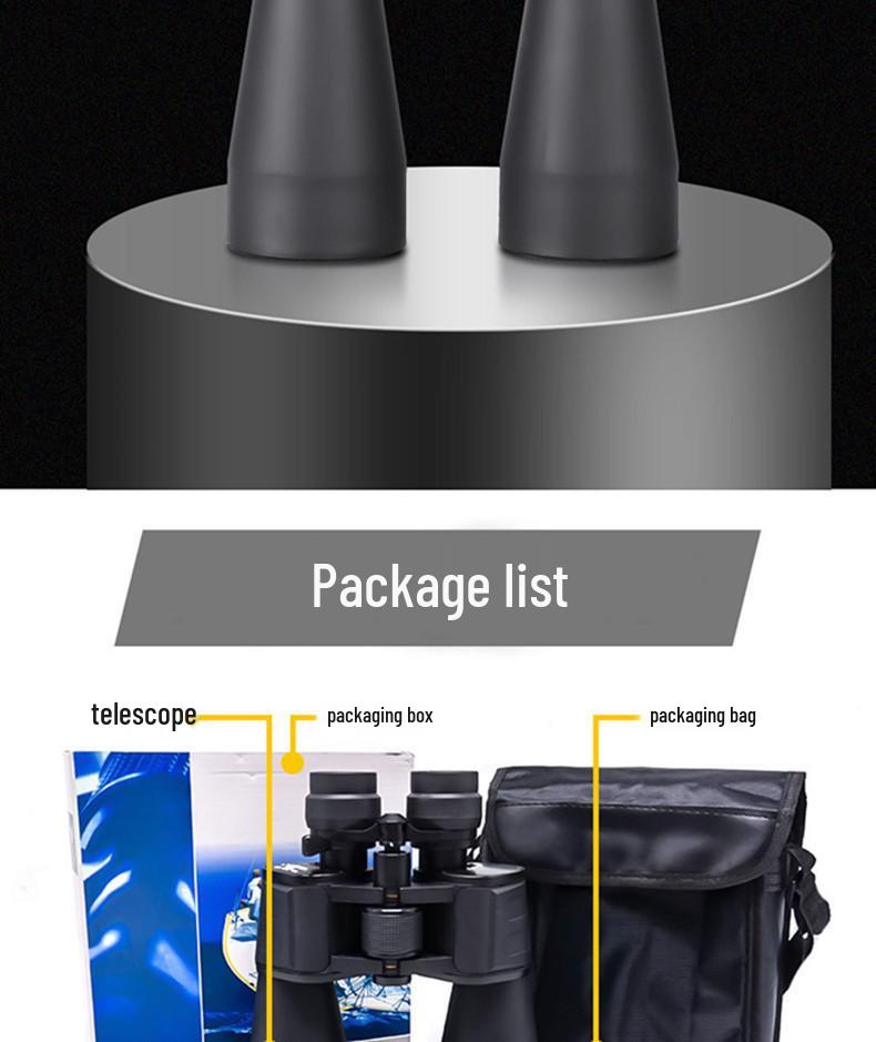 HD 10-30x60 Zoom Binoculars with Large Objective Lens for High Magnification Outdoor Viewing