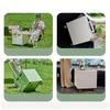 Outdoor Camping Versatile Folding Shopping Cart with Lid Table Durable PP Material Wheels for Easy Mobility Grocery Storage Box