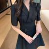 High-end Summer Suit Dress Summer French Temperament Waist Small Short-sleeved Skirt Summer Women's Wholesale
