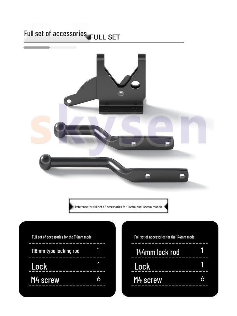 American-Style Carbon Steel Outdoor Gate Latch & Lock for Wooden Fences