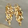 Korean Style Metal Sequin Earrings Zinc Zinc Alloy Gold Earrings Charm Long Tassel Dangle Earrings  Girl