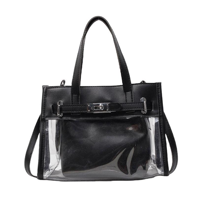 

Премиальная ретро плечевая сумка большой вместимости женская трендовая повседневная универсальная сумка для поездок на работу ручная подмышечная сумка average size чёрный