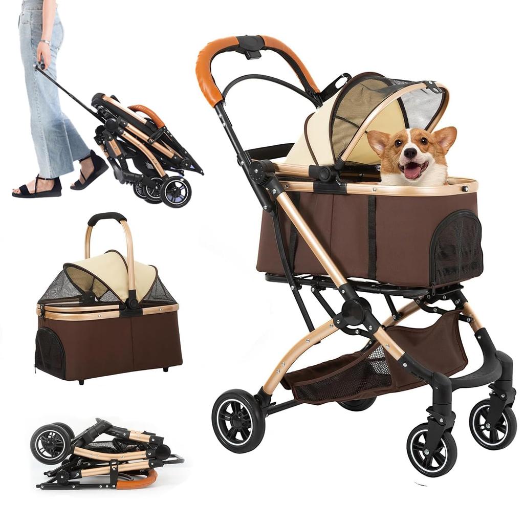Athvcht Pet Separate Type with Rotating Front Easy To Assemble Dog Easy To Store Dog Large Heavy Load For Small Medium Convenient for Going Walking