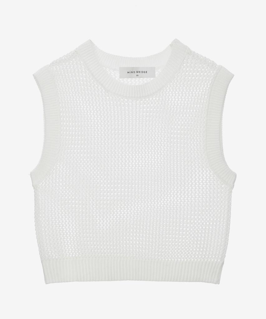 Mind Bridge Women [On][W] Net Knit Vest - 2 Colors