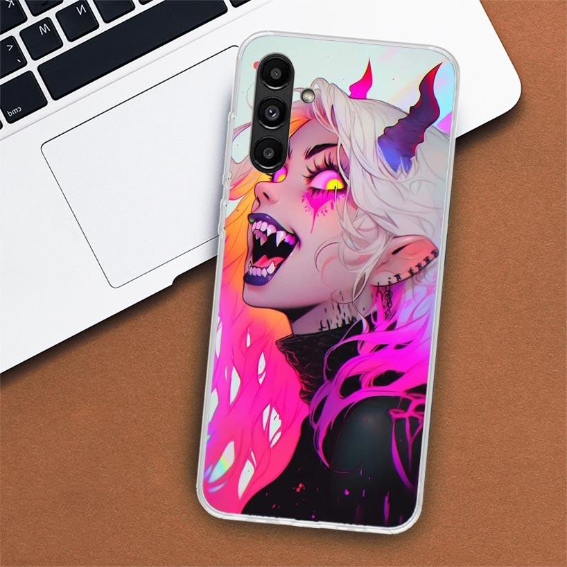 Crazy Gothic Japan Anime Girls Phone Case For Samsung Galaxy A02S A12 A22 A32 A42 A52 A72 A51 A50S A71 A41 A31 A21S A70S A40 A30