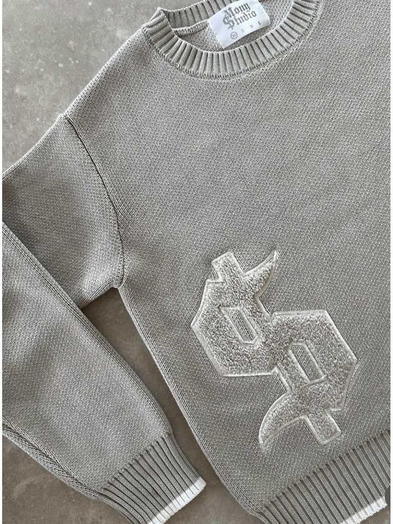 Unisex Europäischer Lässiger Locker Geschnittener Pullover mit Langen Ärmeln und Rundem Halsausschnitt für Herbst und Winter