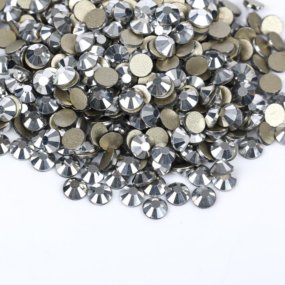 Weichen, Gold Bottom Glass Flat Bottom Diamond Nail Drill, Decorative Mobile Phone Case Diy Nail Accessories Rhinestone Jewelry