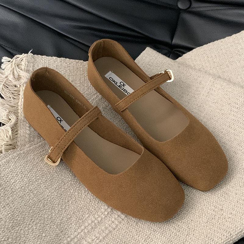 Fashion Fashion Buckle Strap Footwear Women Flats Mary Janes Shoes Casual Soft Female Shallow Office Lady Flats With Shoes