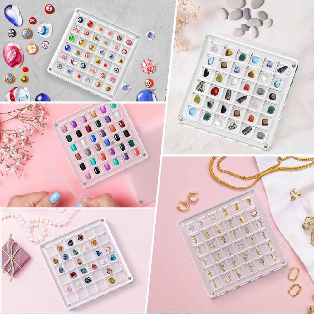 Acrylic Magnetic Seashell Display Box,Clear Sea Shell Display Box,Beach Magnet Storage Organizer Case for Seashell Diamond Beads