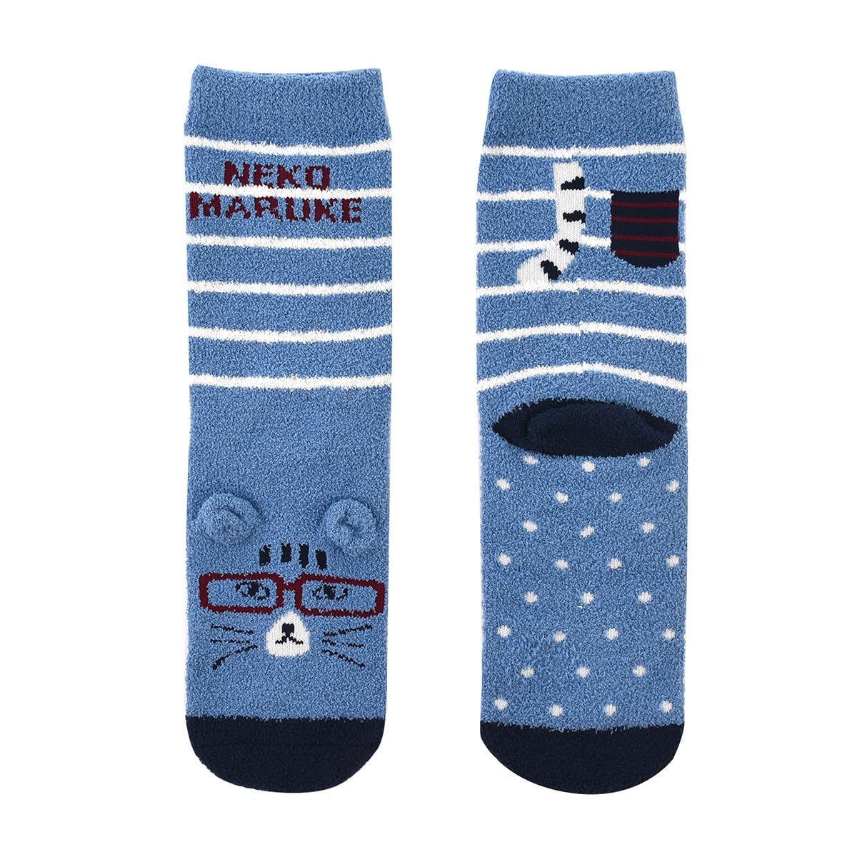 

Stylish and Cute Boucle Socks with a Kusuguru Crew Character Nursery School Teacher Women s Nekozawa-san Print, Socks, Design, Socks, 23-6723 (#1/BL