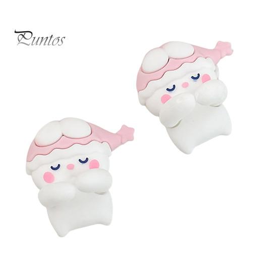 

2 шт. силиконовые кабельные органайзеры многоцелевые зажимы для управления проводами милые держатели для шнуров с дизайном животных A