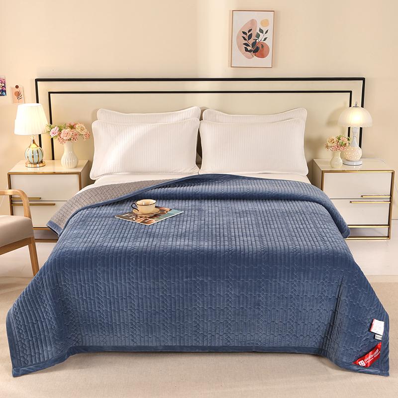 2025 new milk fleece right-angle single bed cover pure cotton thickened quilted cotton padded non-slip tatami bed cover