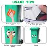 Cartoon Face Trash Can Stickers Self-Adhesive Waterproof Pvc Glossy Finish For Wall, Toilet, Refrigerator Indoor Outdoor