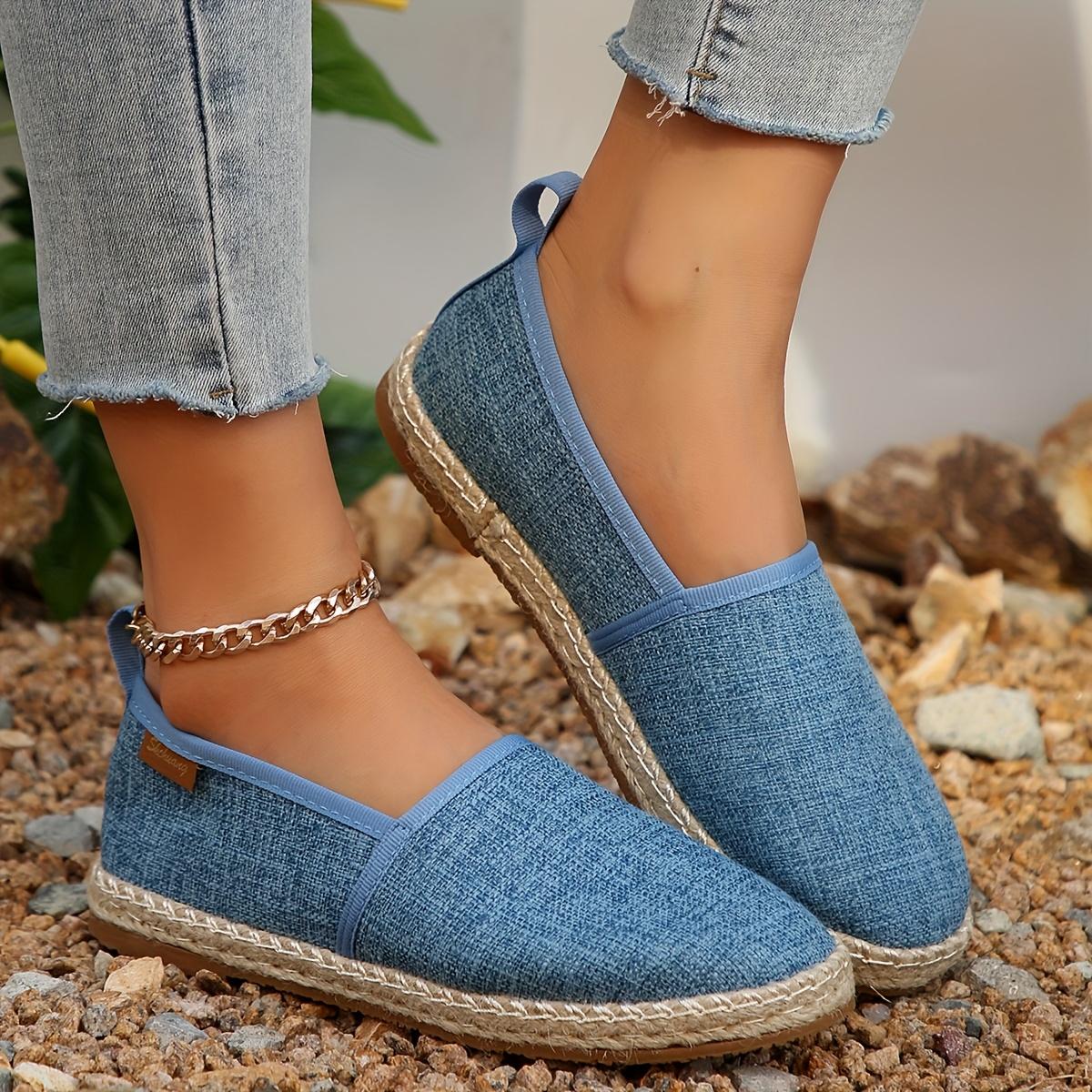 

Женские 2025 Осень Новое поступление Круглый носок Слипоны Повседневные Удобные Плоские Большие Одношаговые Туфли-бобы 36 синий