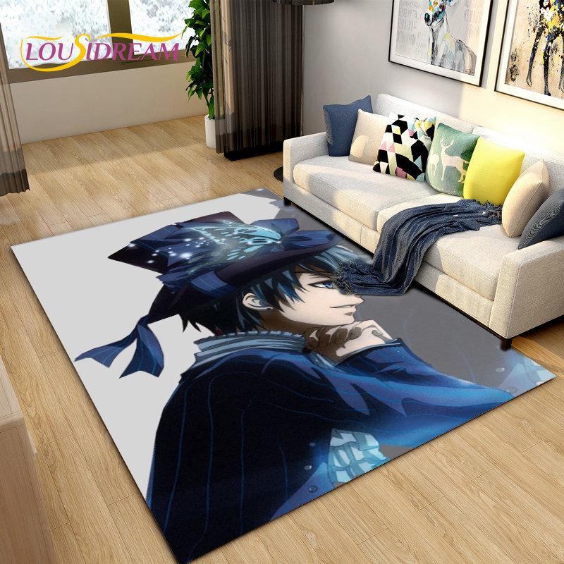 Black Butler Anime Cartoon Area Rug,Carpet Rug for Living Room Bedroom Sofa Doormat Decoration, Kids Play Non-slip Floor Mat