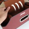PU LeatherCar Seat Back Storage Box Tissue Box Water Cup Mobile Phone Holder For Jeep Renegade Patriot Wrangler Cherokee Compass AKN1