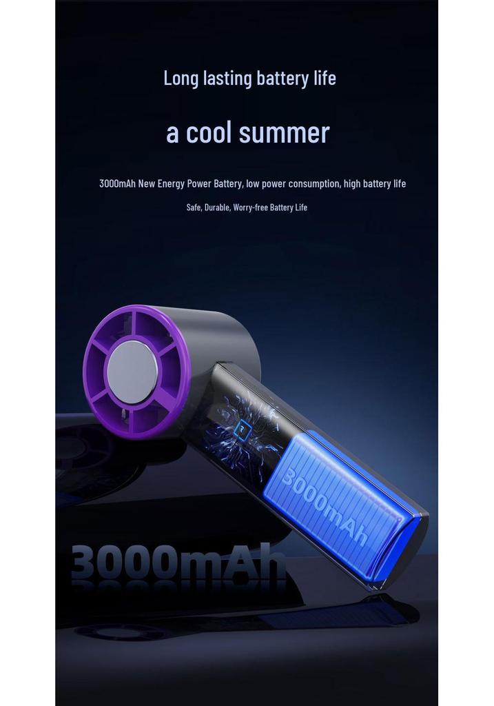 Portable Rechargeable Mini Fan with Ice Pack for Cooling