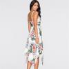 Fashion Summer Womens Sleeveless Vneck Dress With Irregular Printing And Strap Details