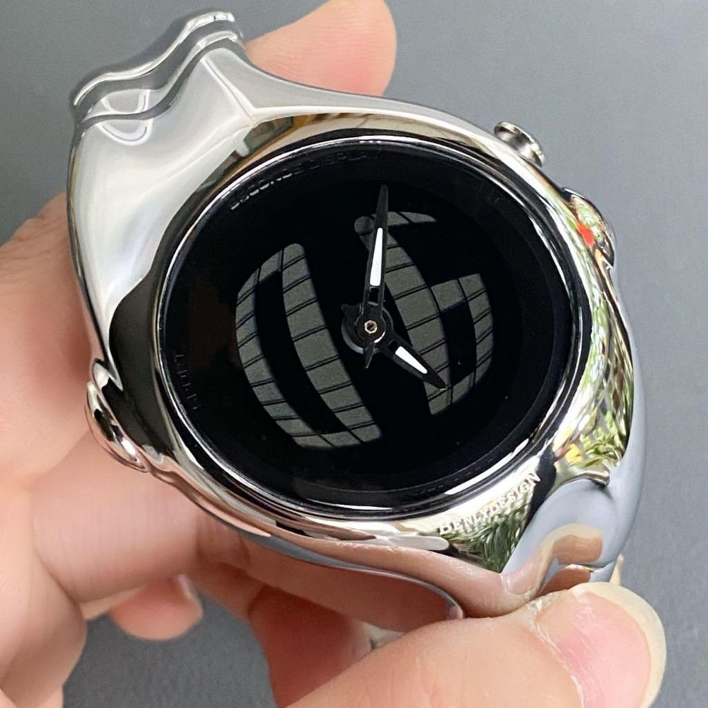 BENLYDESIGN Men's Digital Watch, Y2K Style, Retro Big Tick Display, Stainless Steel, Metal, Unisex, Stylish Gift, GL570