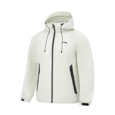 Li Ning Fitness Series Loose Hooded Logo Cotton Jacket Men Jacket AJMV257-1