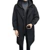 Men's Winter Hooded Mid-Length Down Jacket, Faux Two-Piece Windbreaker, Trendy Thickened Plus-Size Coat