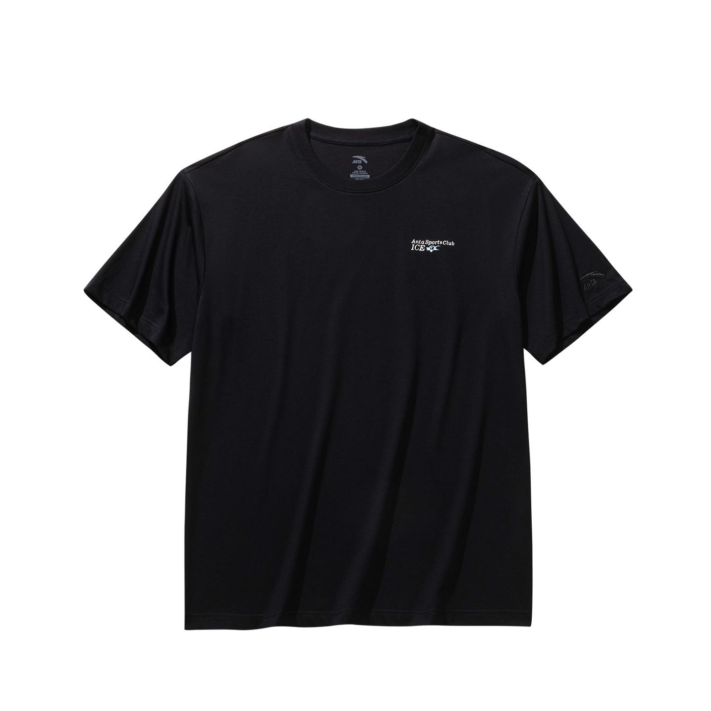 

Anta Casual Loose Short Sleeve Knitted T-Shirt Unisex Tops Basic-Black 972628119-7 3XL