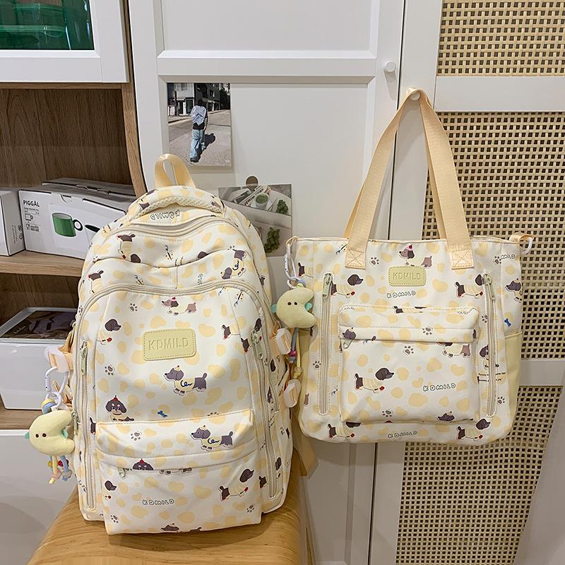 Schoolbag 2025 Schoolbag Female Korean Edition Junior Girl High School High School Large Capacity Mori Cute Printed Backpack