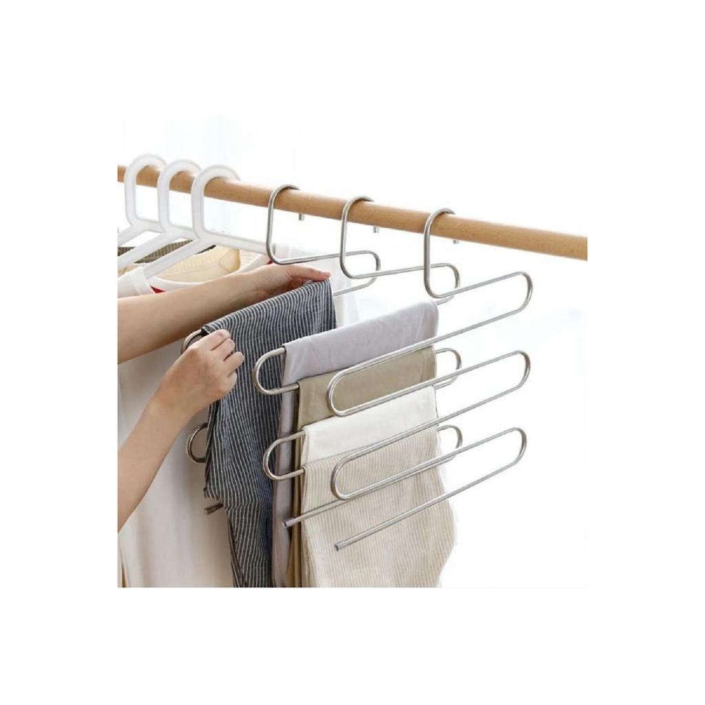 5 Tiers Metal Clothes Hanger Clothes Trousers Scarf Scarf Towel Tie Organizer