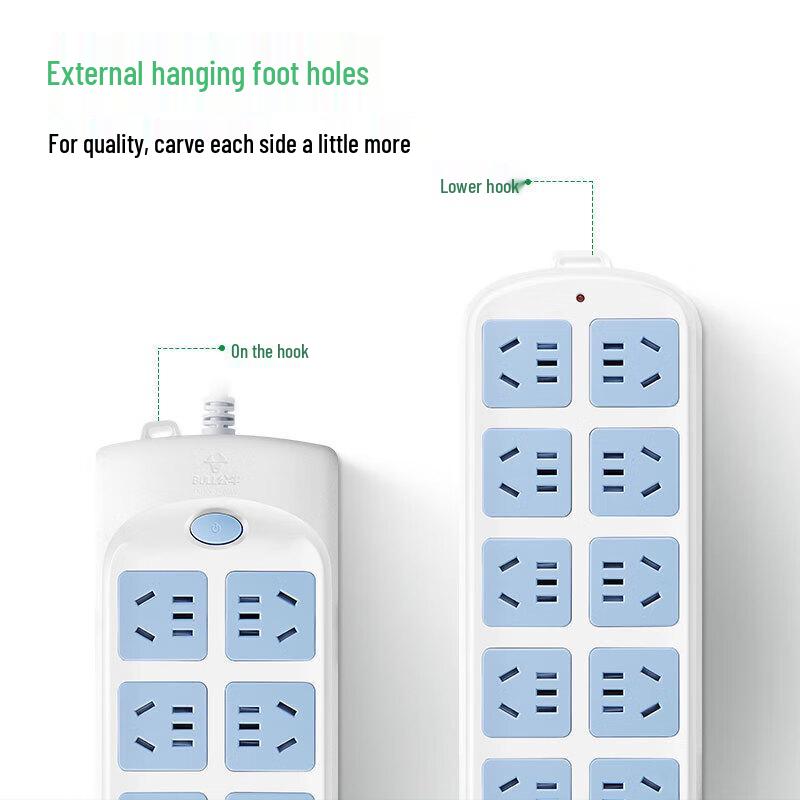 BULL Overload Protection 10-Outlet Power Strip CN plug (adapter included)