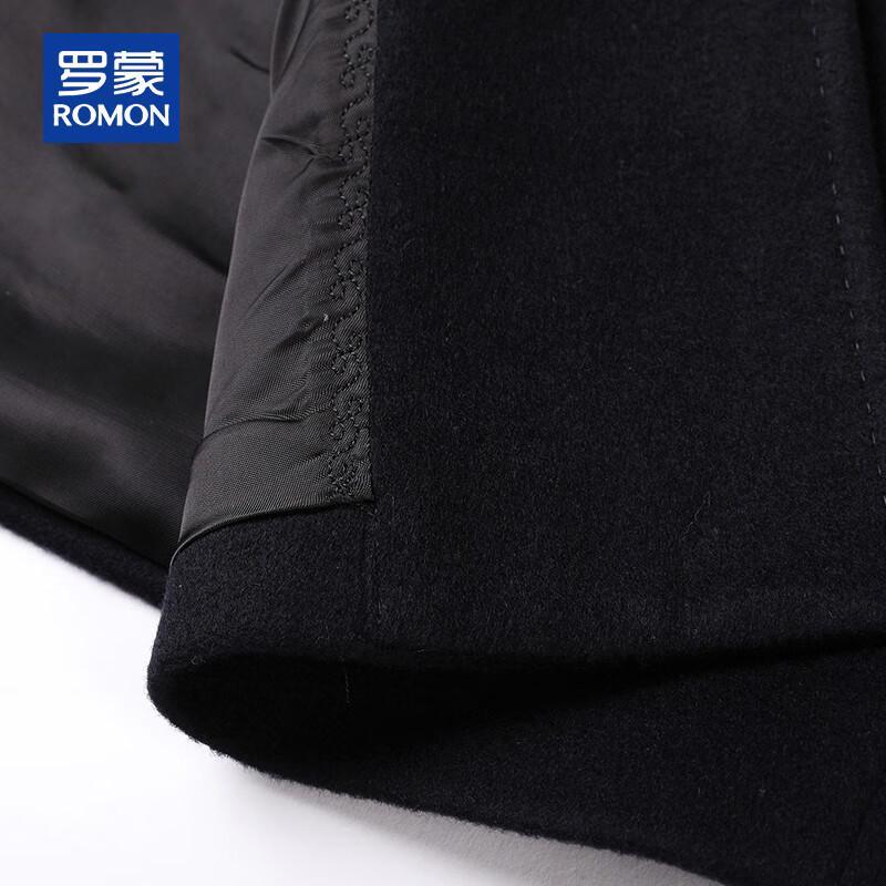 ROMON Men's 100% Cashmere Mid-Length Overcoat