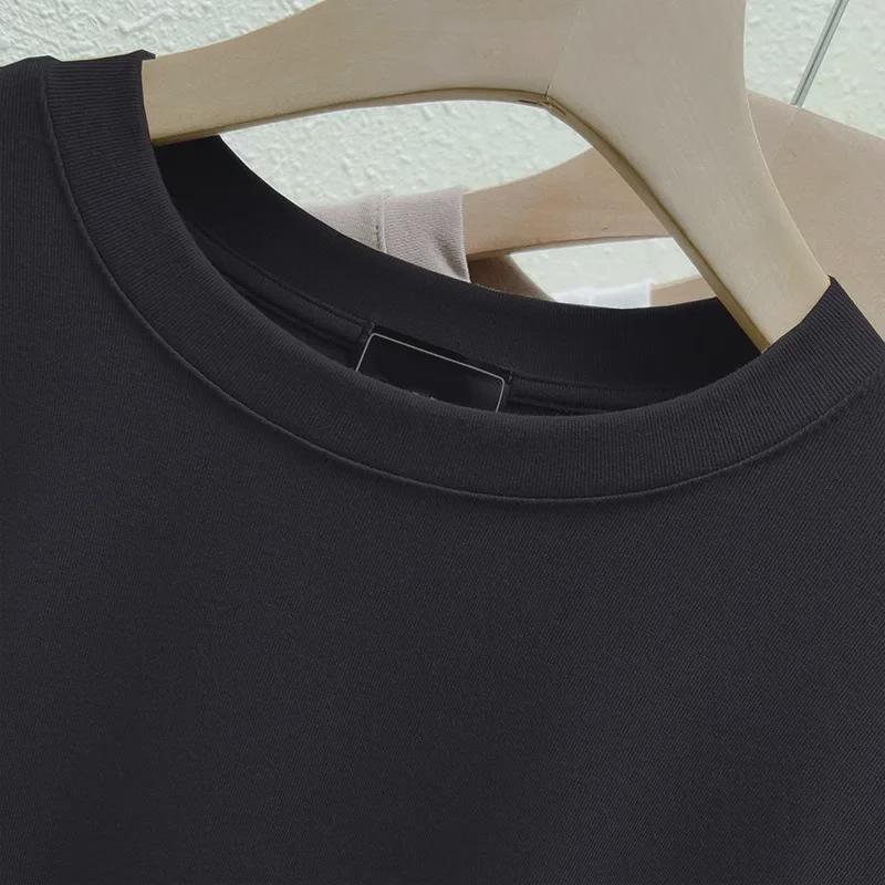 2025 Women's Stretch Cotton Long Sleeve T-shirt, Solid Color, Round Neck, Korean Style Top