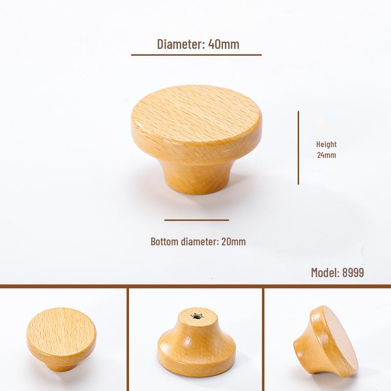I-Shaped Solid Wood Cabinet Handle - Minimalist Japanese Design for Drawers and Wardrobes