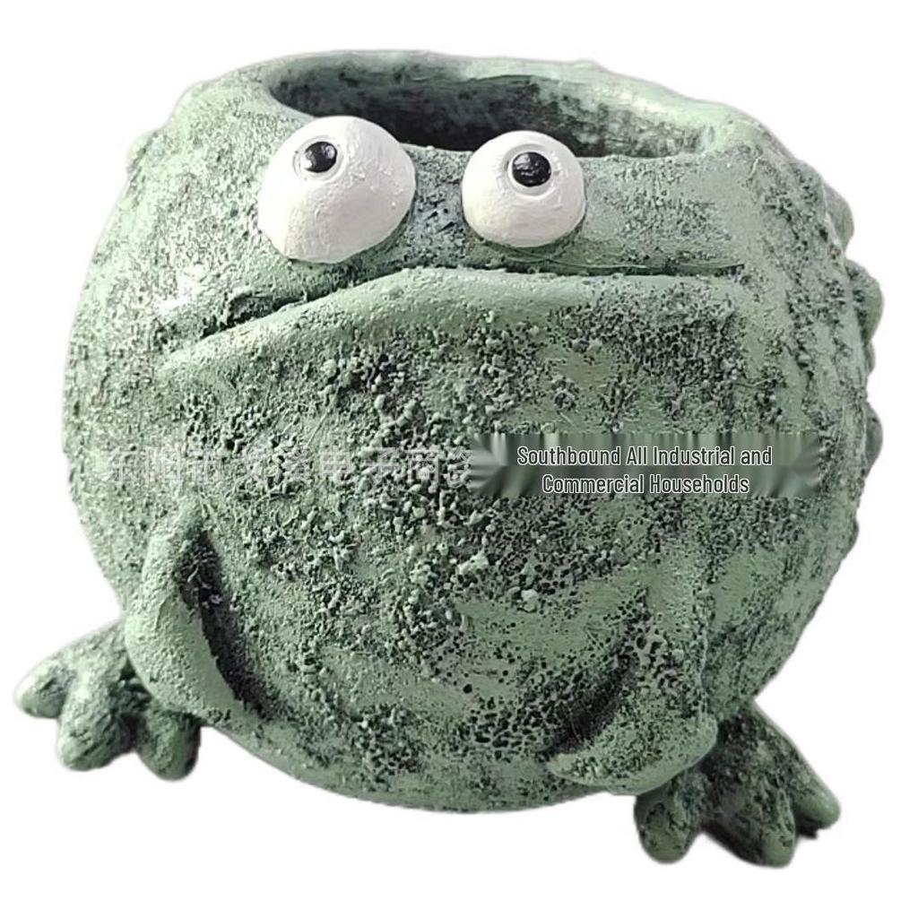 Creative Resin Frog Planter for Garden or Home Decor