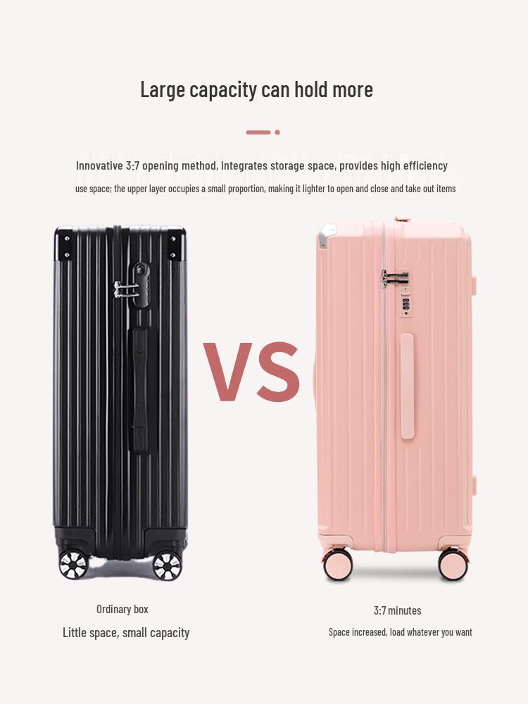 26-inch Durable Leather Suitcase with Universal Wheels and Combination Lock - Unisex Travel Trolley