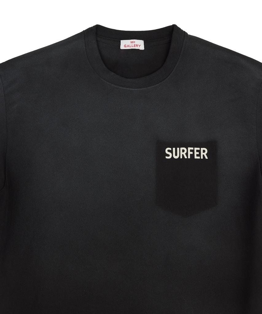 1011 GALLERY Faded Surfer T-Shirts - Black
