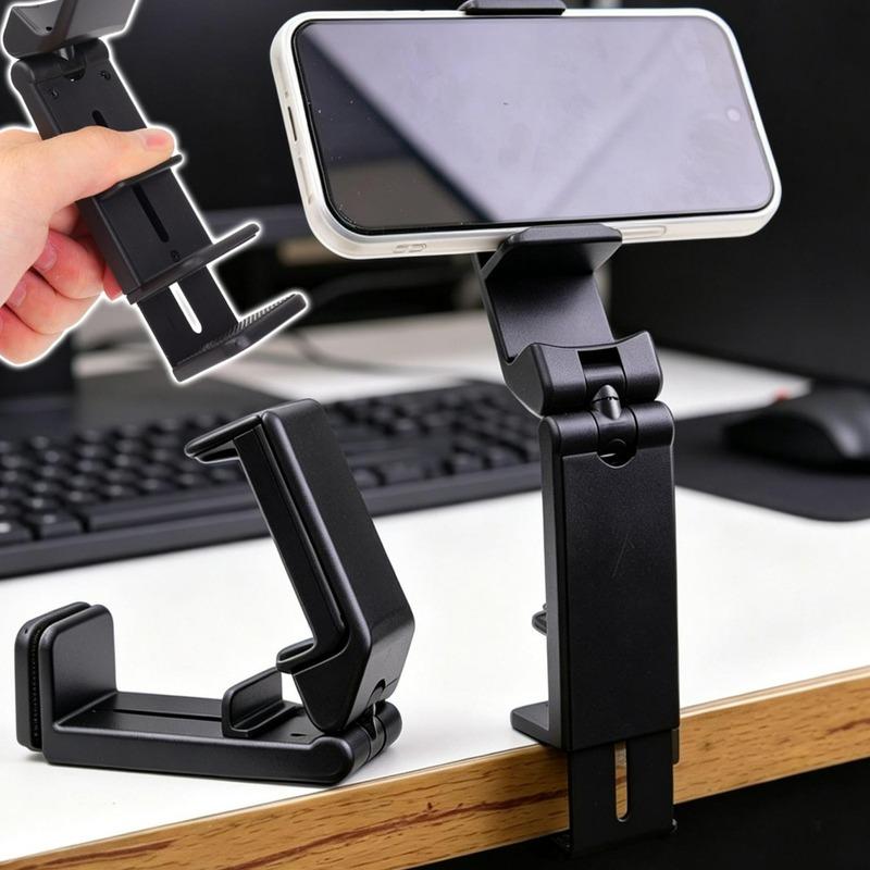 Car Central Control Screen Phone Stand Adjustable Anti Slip Clip Desk Mount Holder Universal Portable Foldable Travel Bracket