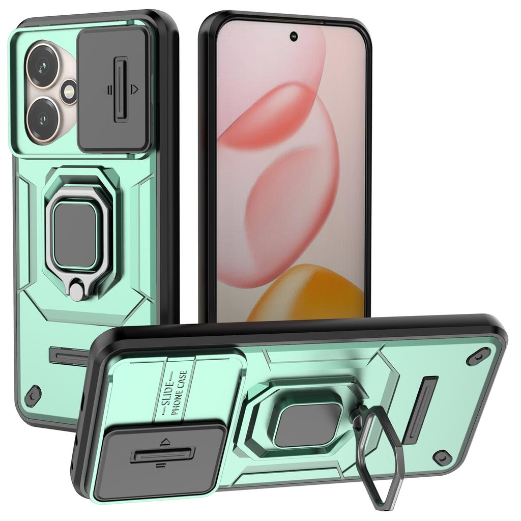 For Honor 400 5G (Global) Case PC+TPU Kickstand Phone Protector with Lens Cover