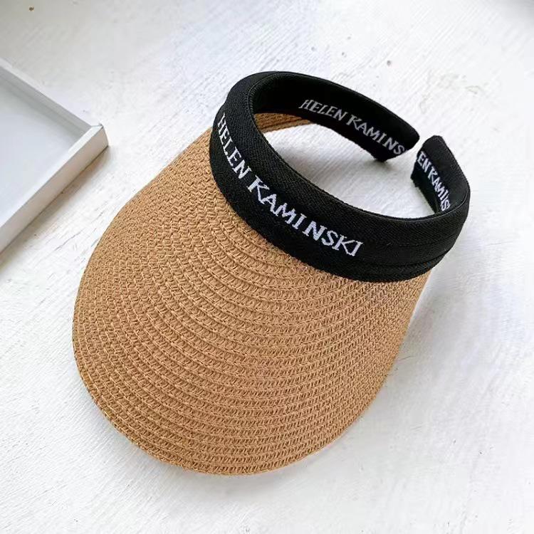 Women's Summer Straw Sun Hat - Duckbill Cap for Travel and Beach
