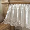 100% Cotton Vintage Embroider Fabric Blackout  Short Curtains Kitchen Bedroom Bathroom Cabinet Home Decor Rod Pocket Cafe
