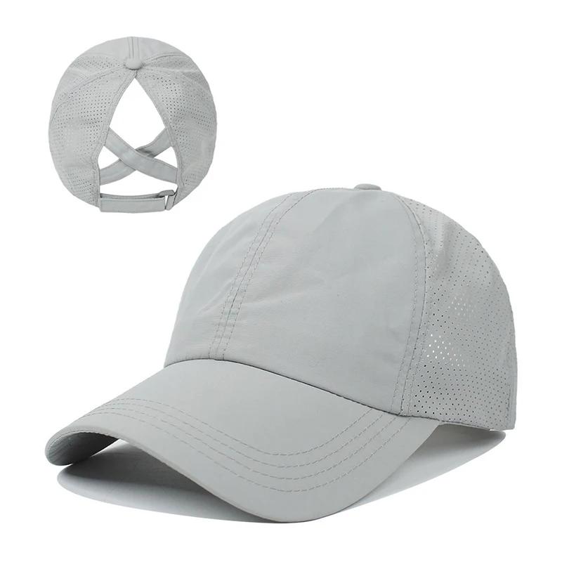 Summer Baseball Cap, Golf Suit, Sports and Leisure Cross Ponytail Cap, Mesh Quick Drying Duckbill Cap