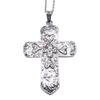 Ornate Cross Pendant Necklace Gothic Religious Christian Statement Jewelry 45cm or 70cm Long Chain