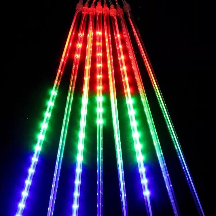 Waterproof Colorful Meteor Shower LED String Lights for Outdoor Decoration