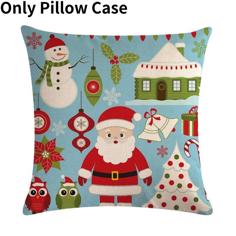 

Клаус Санта Мультяшная Льняная Наволочка Чехол для Подушки Рождественское Украшение Спальня Style Q