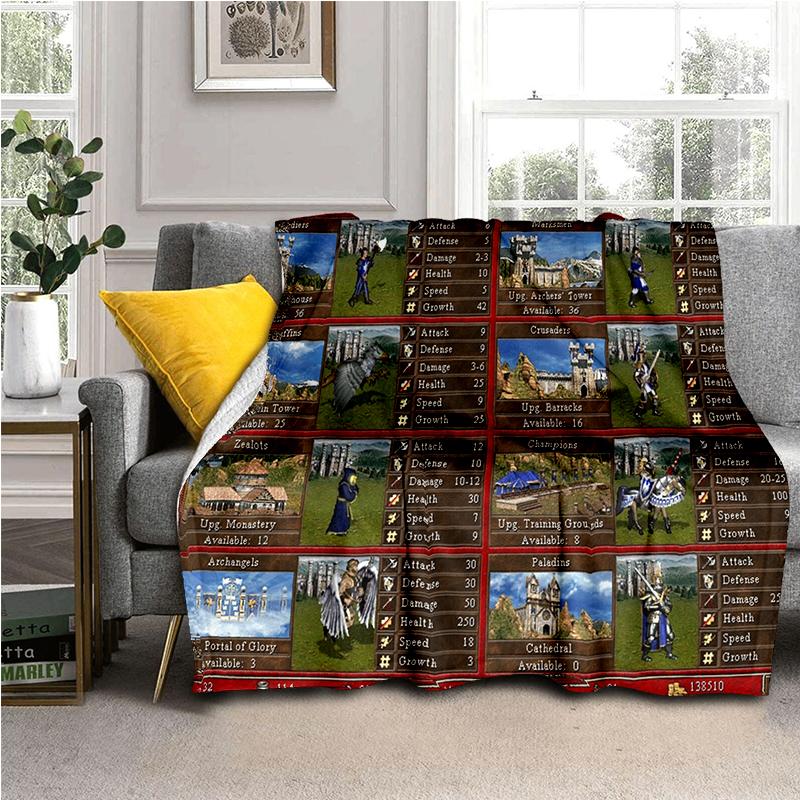 HOMM Game 9 Factions Races Stronghold Dwelling Creatures Heroes of Might and Magic Soft Blanket for Living Room Bedroom Bed Sofa