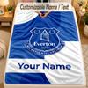 Flannel BlanketEverton FC Custom Name Text Personalized Soft Warm Throw Blanket Home Decor Gift