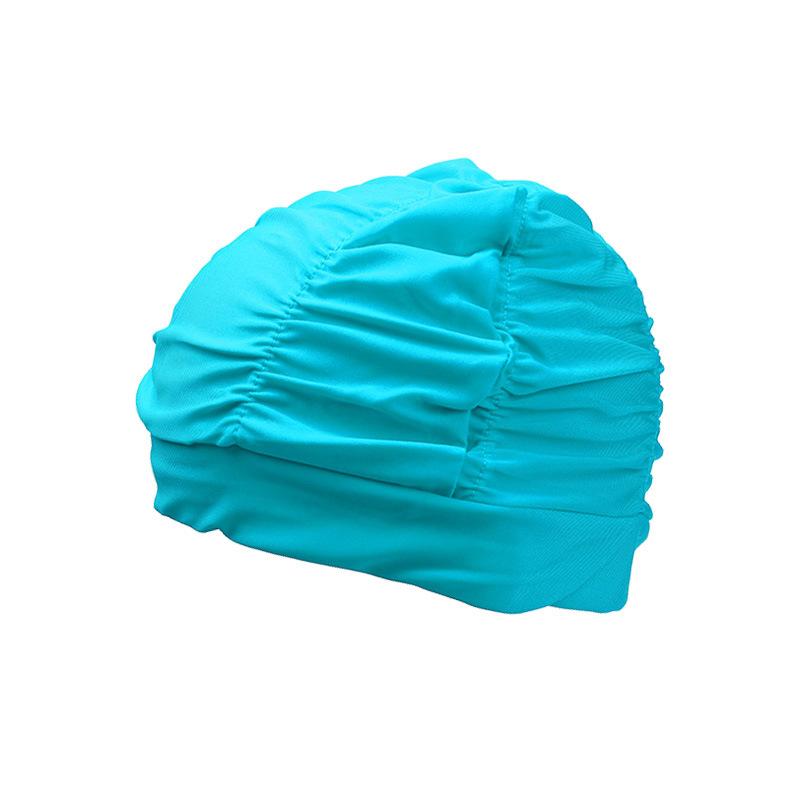 Printed Pleated Elastic Swim Cap Flower Breathable Comfortable Swimming Cap Adult Swim Cap